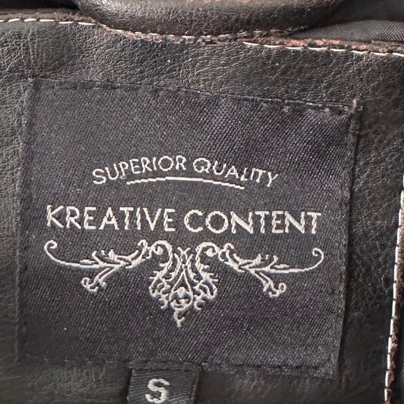 NWOT Faux Leather Biker Jacket - Picture 3 of 3